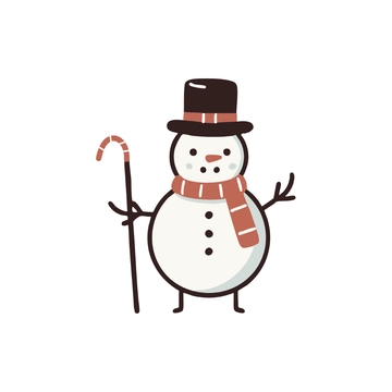 Free Simple Snowman Clipart to Edit Online