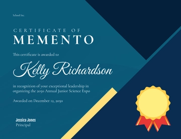 Free Memento Certificate Background Template to Edit Online