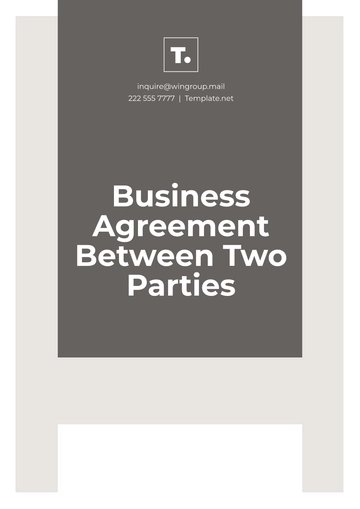 Free Printable Business Agreement Between Two Parties Template to Edit Online