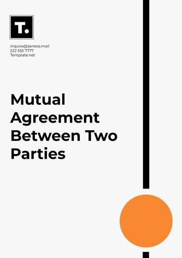 Free Mutual Agreement Between Two Parties Template to Edit Online