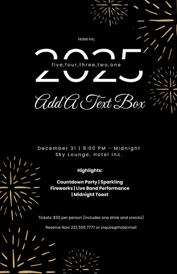 Free New Year Eve Party Template to Edit Online