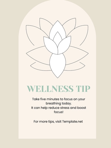 Free Wellness Wednesday Tip Template to Edit Online