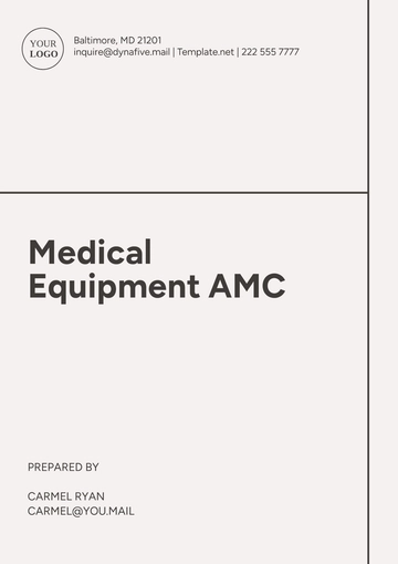 Free Medical Equipment AMC Template to Edit Online