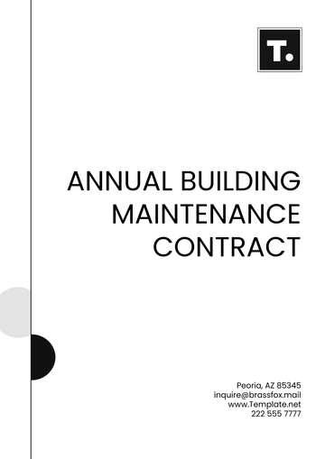 Free Annual Building Maintenance Contract Template to Edit Online