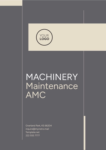 Free Machinery Maintenance AMC Outline Template to Edit Online