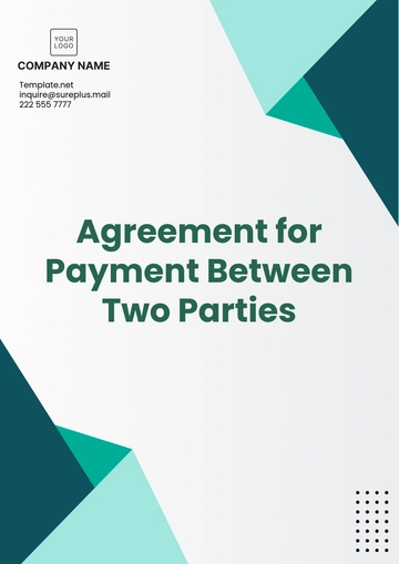 Free Professional Agreement for Payment Between Two Parties Template to Edit Online