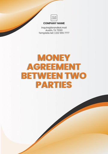 Free Money Agreement Between Two Parties Template to Edit Online