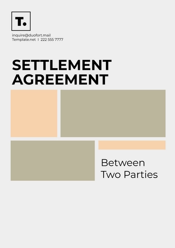 Free Settlement Agreement Between Two Parties Template to Edit Online