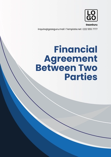 Free Financial Agreement Between Two Parties Template to Edit Online