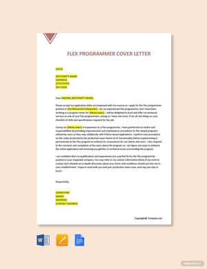 Flex Programmer Cover Letter