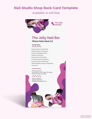 Nail Studio Shop Rack Card Template
