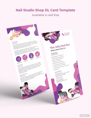 Nail Studio Shop DL Card Template