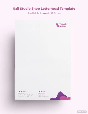Nail Studio Shop Letterhead Template