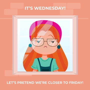 Free Funny Happy Wednesday Template to Edit Online