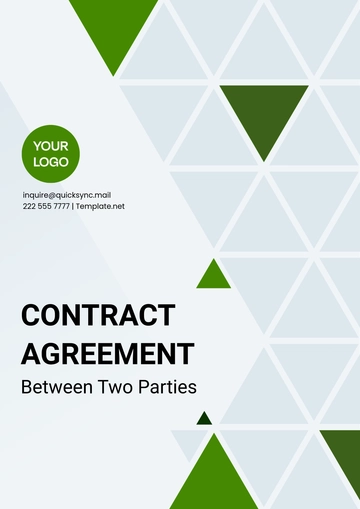 Free Sample Contract Agreement Between Two Parties Template to Edit Online