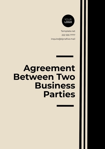 Free Agreement Between Two Business Parties Template to Edit Online