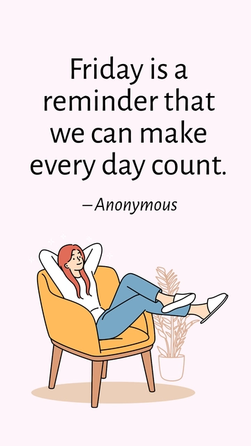 Free Happy Friday Quote Template to Edit Online