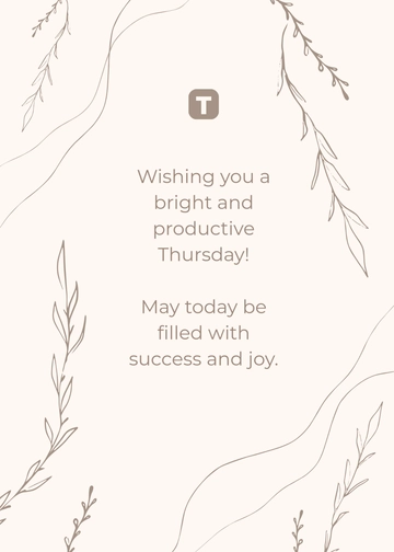 Free Thursday Wishes Template to Edit Online