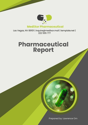 Free Pharmaceutical Report Template to Edit Online