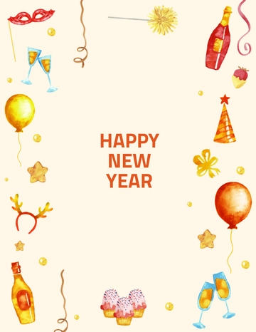 Free New Year Flyer Background Template to Edit Online