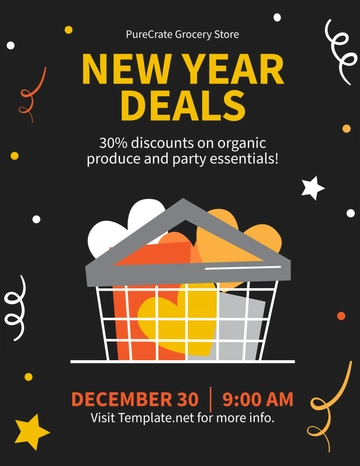 Free Modern New Year Flyer Template to Edit Online