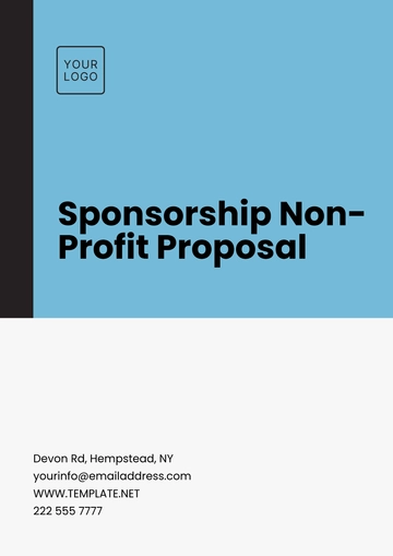 Free Sponsorship Non- Profit Proposal Template to Edit Online