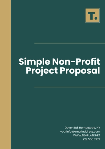 Free Simple Non- Profit Project Proposal Template to Edit Online