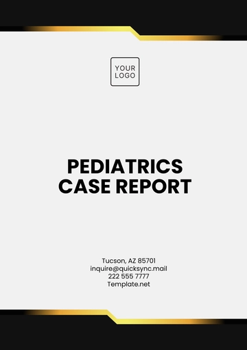 Free Pediatrics Case Report Template to Edit Online