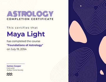 Free Astrology Completion Certificate Template to Edit Online