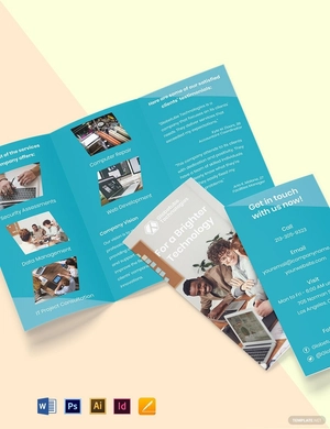 Tri-Fold Elegant IT Brochure Template