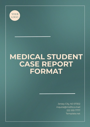 Free Medical Student Case Report Format Template to Edit Online