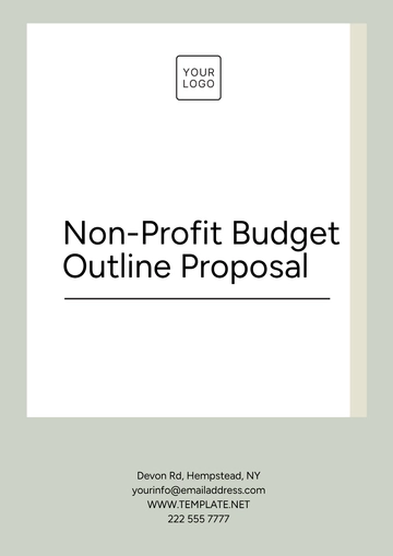 Free Non- Profit Budget Outline Proposal Template to Edit Online