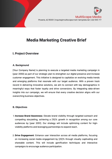 Free Media Marketing Creative Brief Template to Edit Online