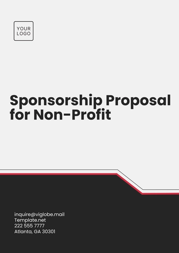 Free Sponsorship Proposal for Non- Profit template to Edit Online