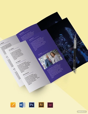 Tri-Fold Simple IT Brochure Template