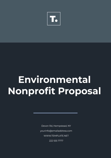 Free Environmental Nonprofit Proposal Template to Edit Online