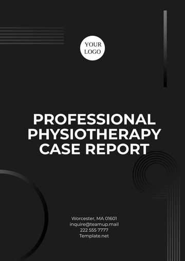 Free Professional Physiotherapy Case Report Template to Edit Online