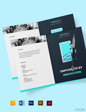 Bi-Fold Simple IT Brochure Template