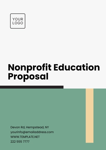 Free Nonprofit Education Proposal Design Template to Edit Online