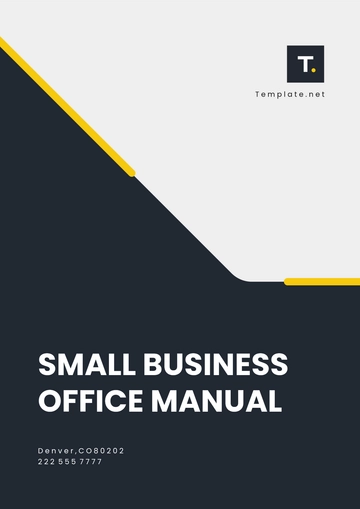 Free Small Business Office Manual Template to Edit Online