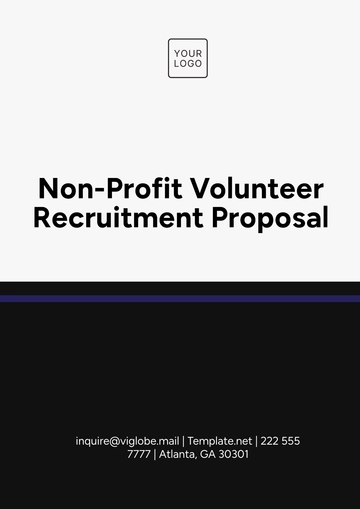 Free Non- Profit Volunteer Recruitment Proposal Template to Edit Online