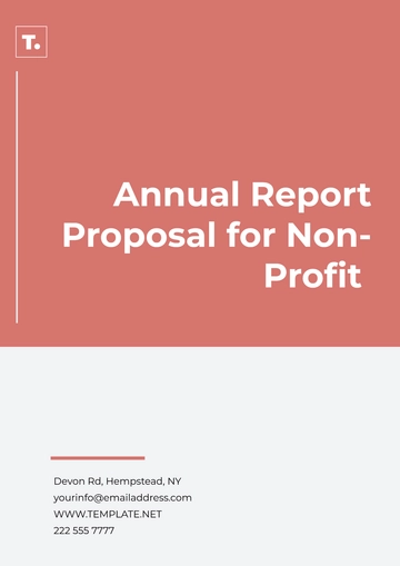 Free Annual Report Proposal for Non- Profit Template to Edit Online