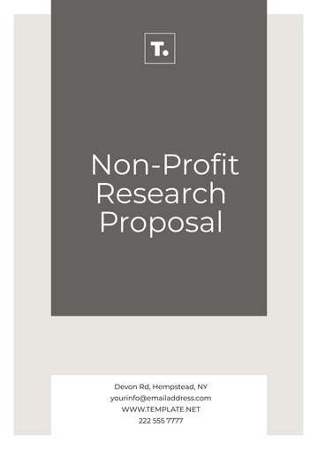 Free Non- Profit Research Proposal Template to Edit Online