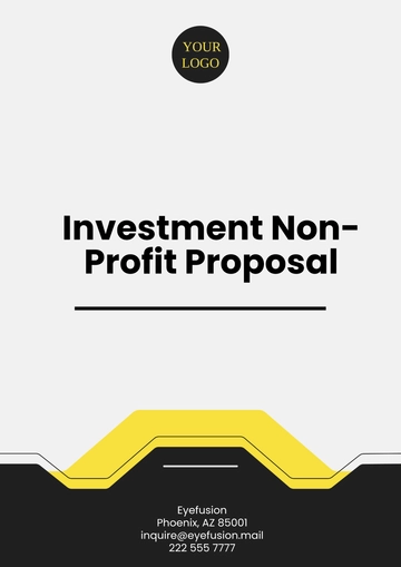 Free Investment Non- Profit proposal Template to Edit Online