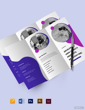 Tri-Fold IT Product Brochure Template
