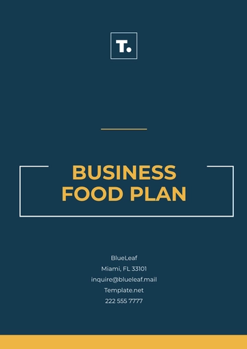 Free Business- Food Plan Template to Edit Online