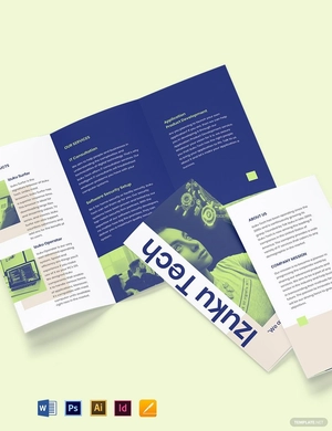 Tri-Fold IT Business Brochure Template