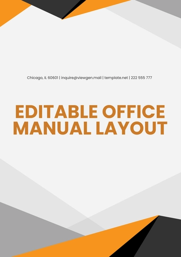 Free Editable Office Manual Layout Template to Edit Online