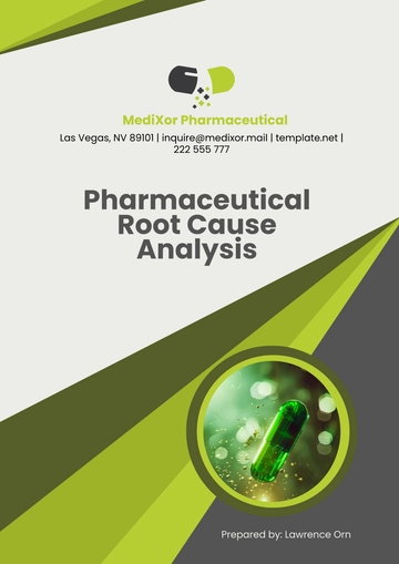 Free Pharmaceutical Root Cause Analysis Template