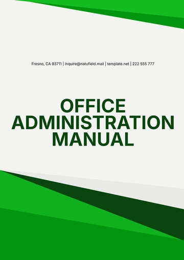 Free Office Administration Manual Template to Edit Online